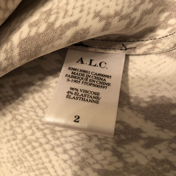 A.L.C. 'Anise' Crepe Snakeskin Sleeveless Top - Picture 8 of 9